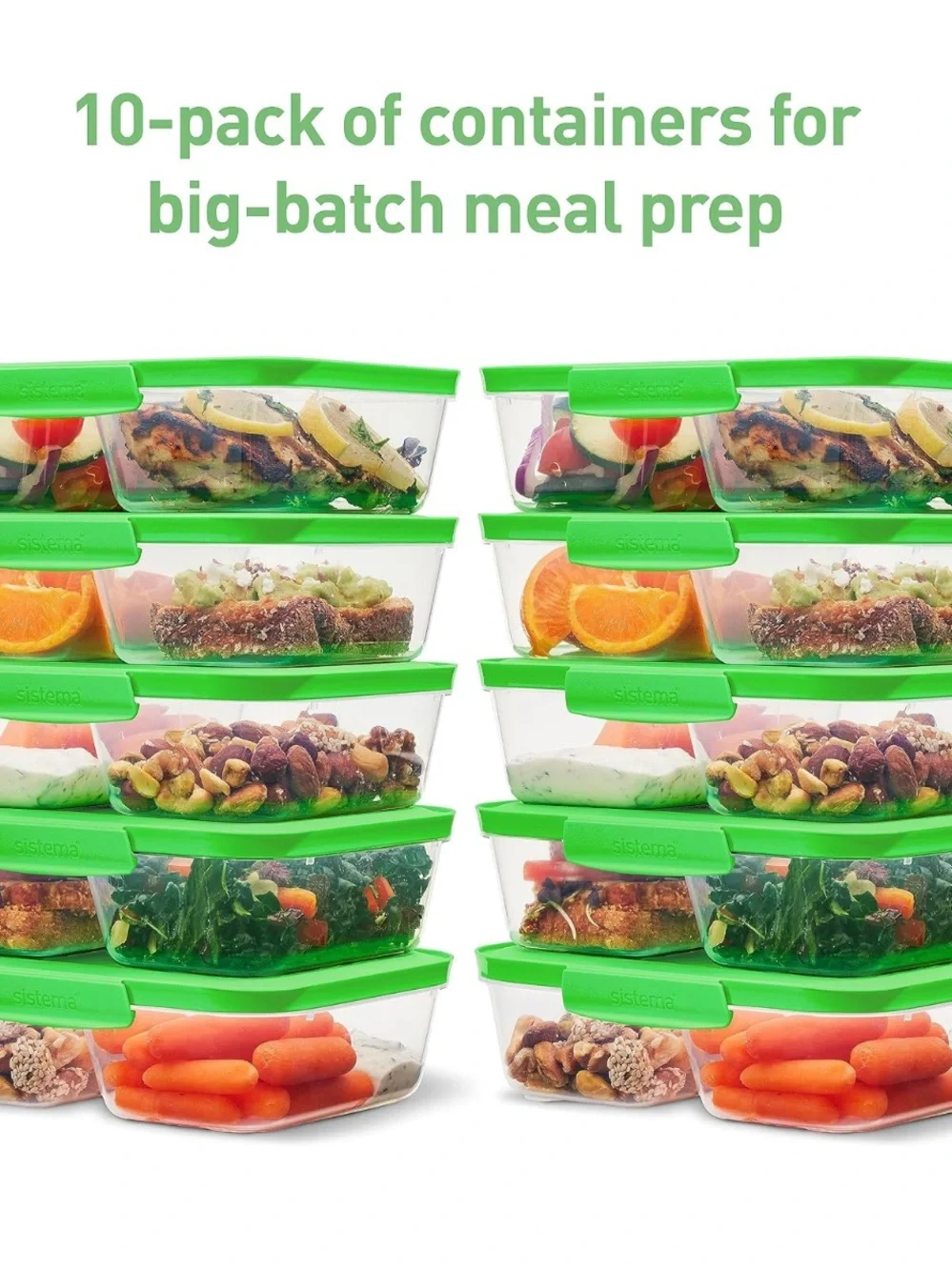 Sistema Meal Prep Food Storage- New
